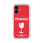 スリムプロテクションプレミアムケース with MagSafe［ FRAGILE - Red ］