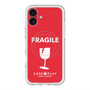 スリムプロテクションプレミアムケース with MagSafe［ FRAGILE - Red ］