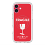 スリムプロテクションプレミアムケース with MagSafe［ FRAGILE - Red ］