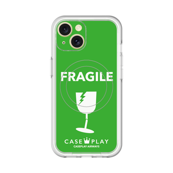 スリムプロテクションプレミアムケース with MagSafe［ FRAGILE - Green ］