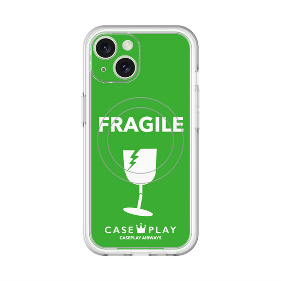 スリムプロテクションプレミアムケース with MagSafe［ FRAGILE - Green ］
