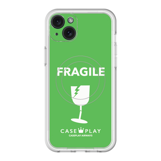 スリムプロテクションプレミアムケース with MagSafe［ FRAGILE - Green ］