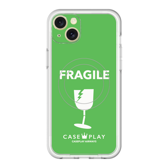 スリムプロテクションプレミアムケース with MagSafe［ FRAGILE - Green ］