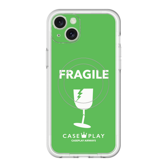 スリムプロテクションプレミアムケース with MagSafe［ FRAGILE - Green ］