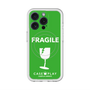 スリムプロテクションプレミアムケース with MagSafe［ FRAGILE - Green ］
