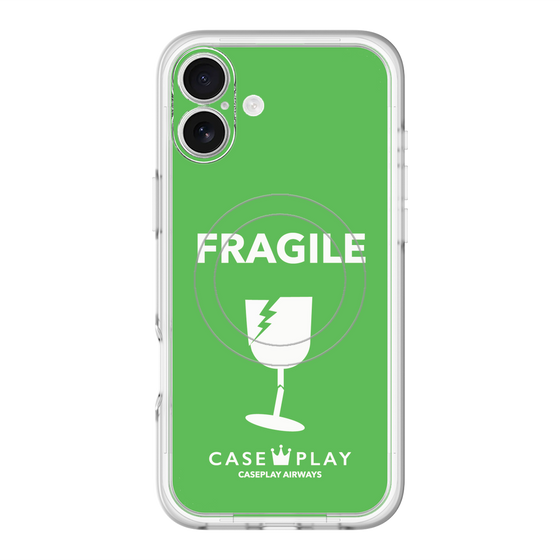 スリムプロテクションプレミアムケース with MagSafe［ FRAGILE - Green ］