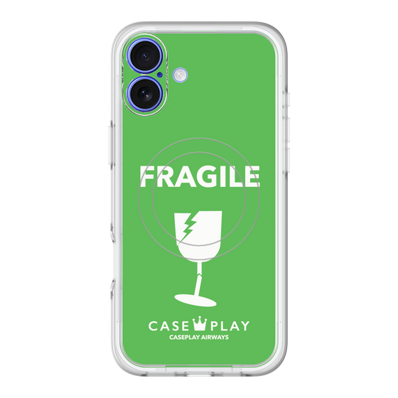 スリムプロテクションプレミアムケース with MagSafe［ FRAGILE - Green ］