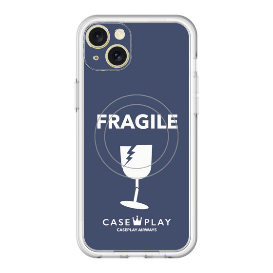 スリムプロテクションプレミアムケース with MagSafe［ FRAGILE - Navy ］
