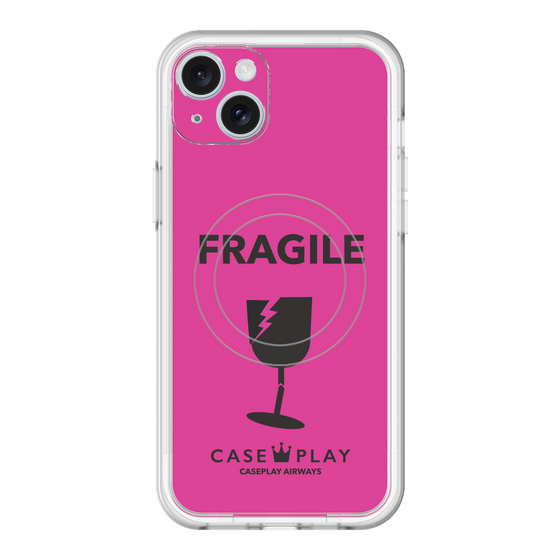 スリムプロテクションプレミアムケース with MagSafe［ FRAGILE - Pink ］