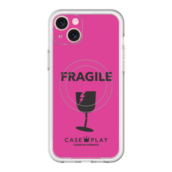 スリムプロテクションプレミアムケース with MagSafe［ FRAGILE - Pink ］