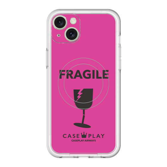 スリムプロテクションプレミアムケース with MagSafe［ FRAGILE - Pink ］