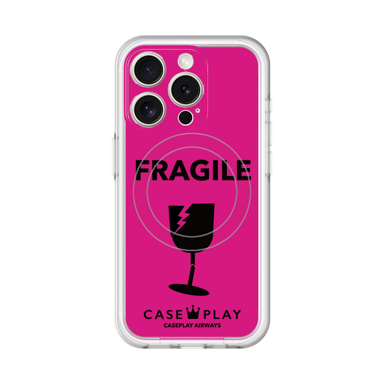 スリムプロテクションプレミアムケース with MagSafe［ FRAGILE - Pink ］