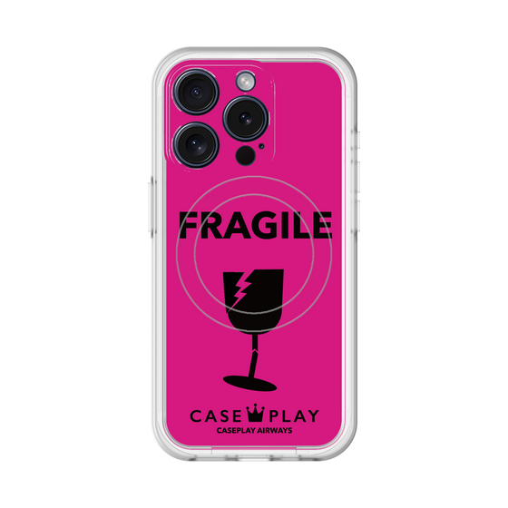 スリムプロテクションプレミアムケース with MagSafe［ FRAGILE - Pink ］