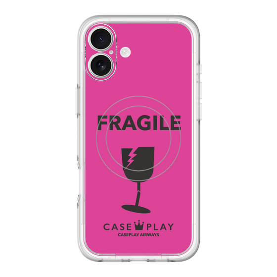 スリムプロテクションプレミアムケース with MagSafe［ FRAGILE - Pink ］