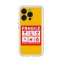 スリムプロテクションプレミアムケース with MagSafe［ FRAGILE Sticker - Yellow ］