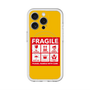 スリムプロテクションプレミアムケース with MagSafe［ FRAGILE Sticker - Yellow ］