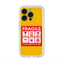 スリムプロテクションプレミアムケース with MagSafe［ FRAGILE Sticker - Yellow ］