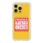 スリムプロテクションプレミアムケース with MagSafe［ FRAGILE Sticker - Yellow ］
