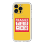 スリムプロテクションプレミアムケース with MagSafe［ FRAGILE Sticker - Yellow ］