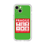 スリムプロテクションプレミアムケース with MagSafe［ FRAGILE Sticker - Green ］