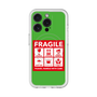 スリムプロテクションプレミアムケース with MagSafe［ FRAGILE Sticker - Green ］