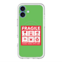 スリムプロテクションプレミアムケース with MagSafe［ FRAGILE Sticker - Green ］