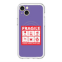スリムプロテクションプレミアムケース with MagSafe［ FRAGILE Sticker - Purple ］