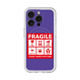 スリムプロテクションプレミアムケース with MagSafe［ FRAGILE Sticker - Purple ］