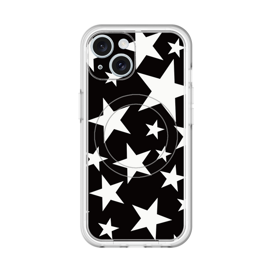 スリムプロテクションプレミアムケース with MagSafe［ Stars - Black ］