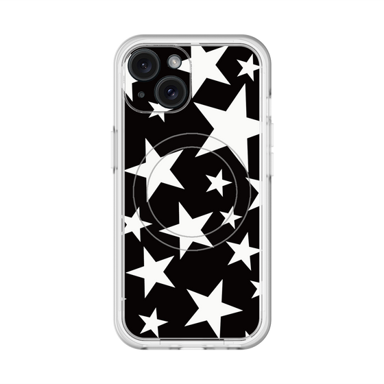 スリムプロテクションプレミアムケース with MagSafe［ Stars - Black ］