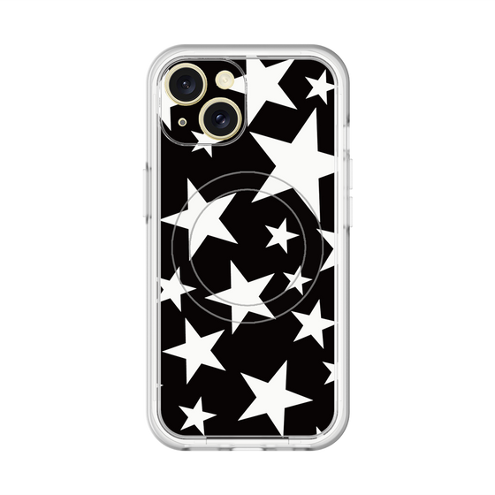 スリムプロテクションプレミアムケース with MagSafe［ Stars - Black ］