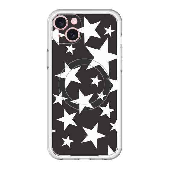 スリムプロテクションプレミアムケース with MagSafe［ Stars - Black ］