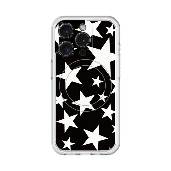 スリムプロテクションプレミアムケース with MagSafe［ Stars - Black ］