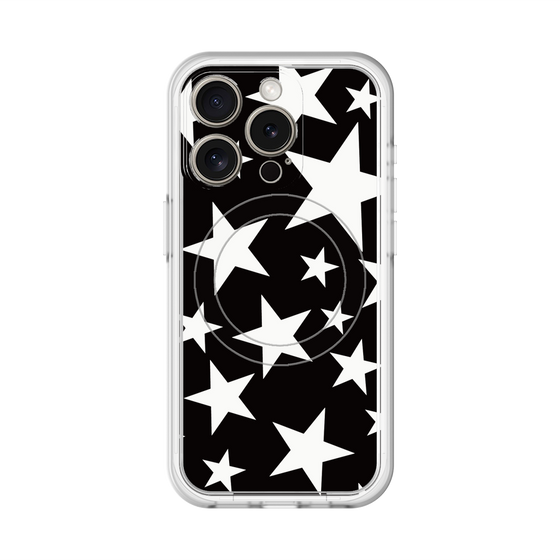 スリムプロテクションプレミアムケース with MagSafe［ Stars - Black ］