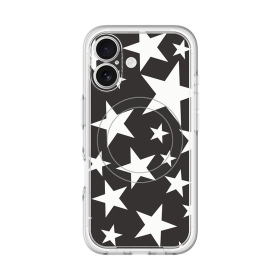 スリムプロテクションプレミアムケース with MagSafe［ Stars - Black ］