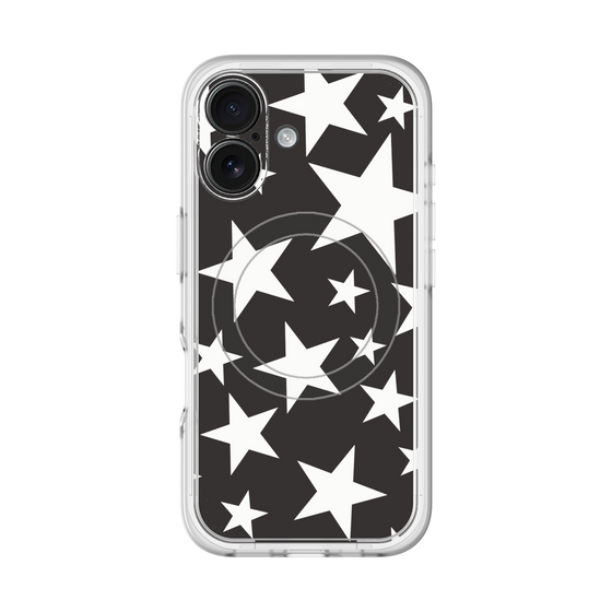 スリムプロテクションプレミアムケース with MagSafe［ Stars - Black ］