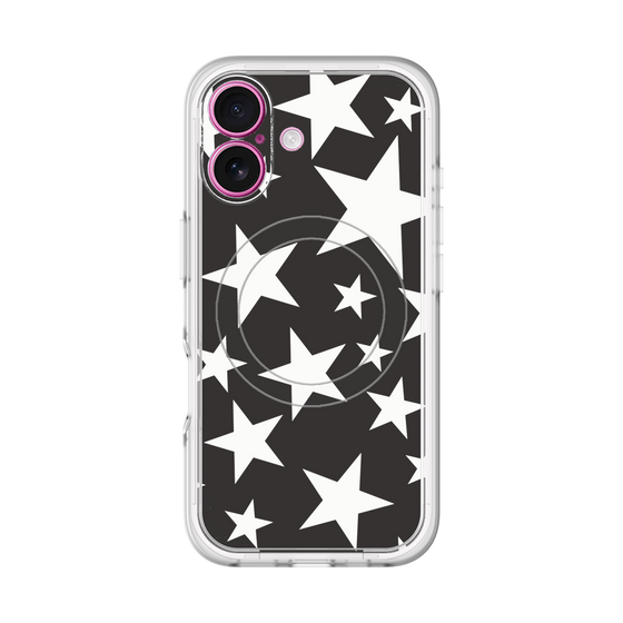 スリムプロテクションプレミアムケース with MagSafe［ Stars - Black ］