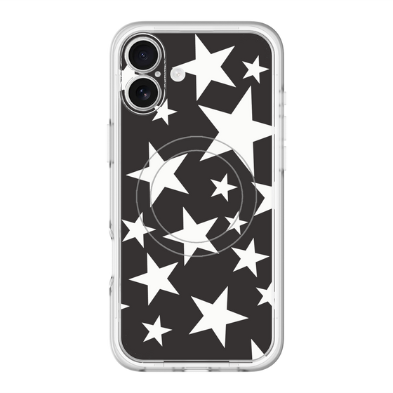 スリムプロテクションプレミアムケース with MagSafe［ Stars - Black ］