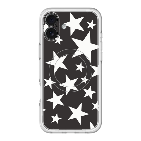 スリムプロテクションプレミアムケース with MagSafe［ Stars - Black ］