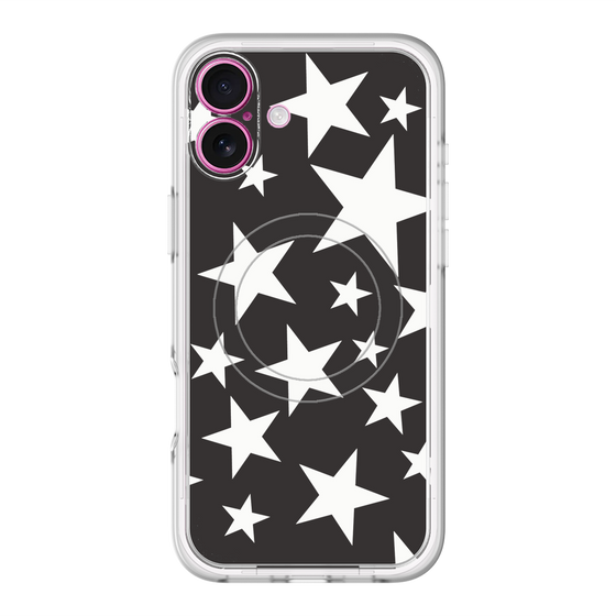 スリムプロテクションプレミアムケース with MagSafe［ Stars - Black ］