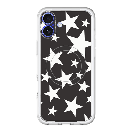 スリムプロテクションプレミアムケース with MagSafe［ Stars - Black ］