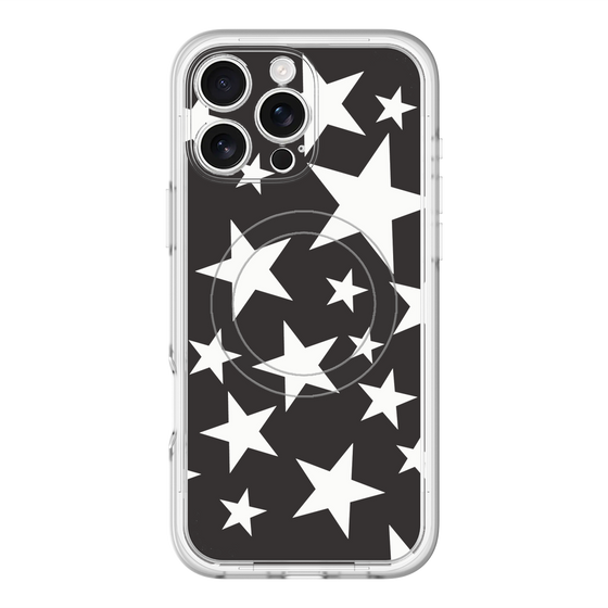 スリムプロテクションプレミアムケース with MagSafe［ Stars - Black ］
