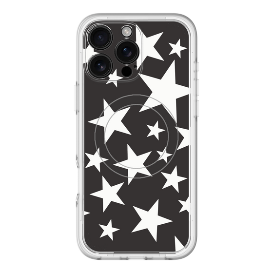 スリムプロテクションプレミアムケース with MagSafe［ Stars - Black ］