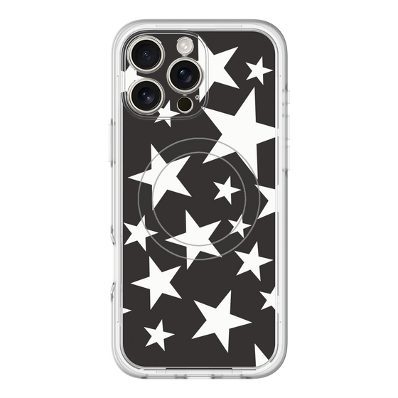 スリムプロテクションプレミアムケース with MagSafe［ Stars - Black ］