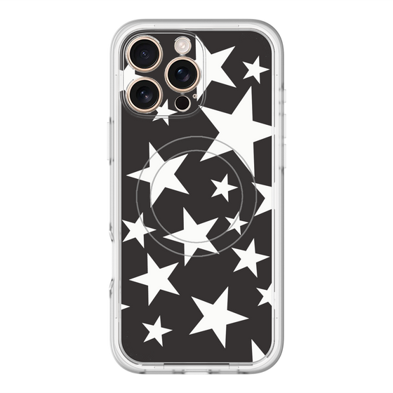スリムプロテクションプレミアムケース with MagSafe［ Stars - Black ］