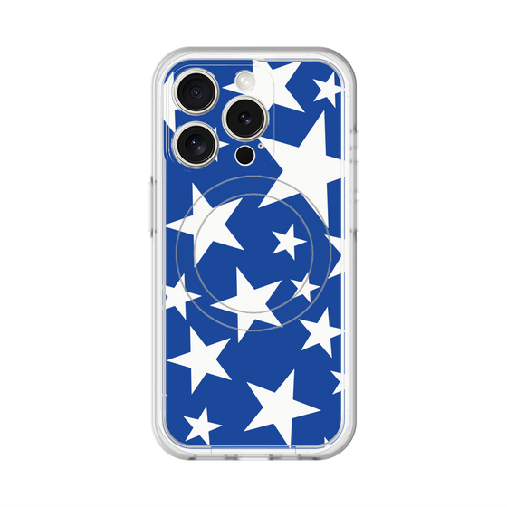 スリムプロテクションプレミアムケース with MagSafe［ Stars - Blue ］