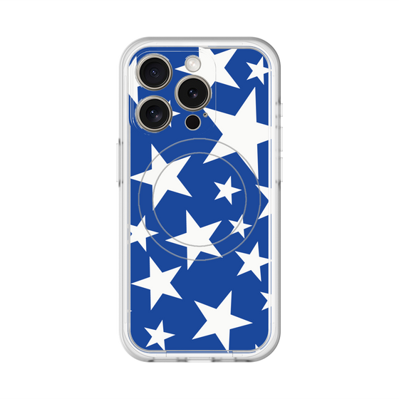 スリムプロテクションプレミアムケース with MagSafe［ Stars - Blue ］