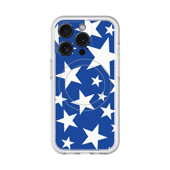 スリムプロテクションプレミアムケース with MagSafe［ Stars - Blue ］