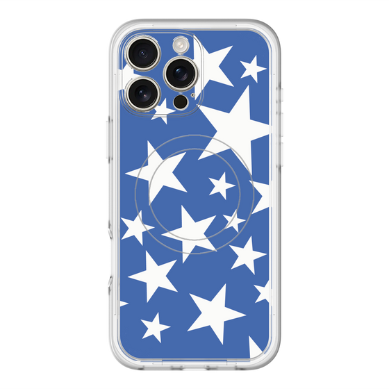スリムプロテクションプレミアムケース with MagSafe［ Stars - Blue ］