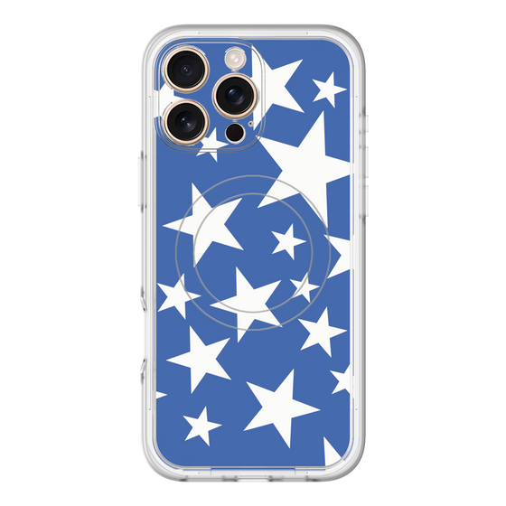 スリムプロテクションプレミアムケース with MagSafe［ Stars - Blue ］